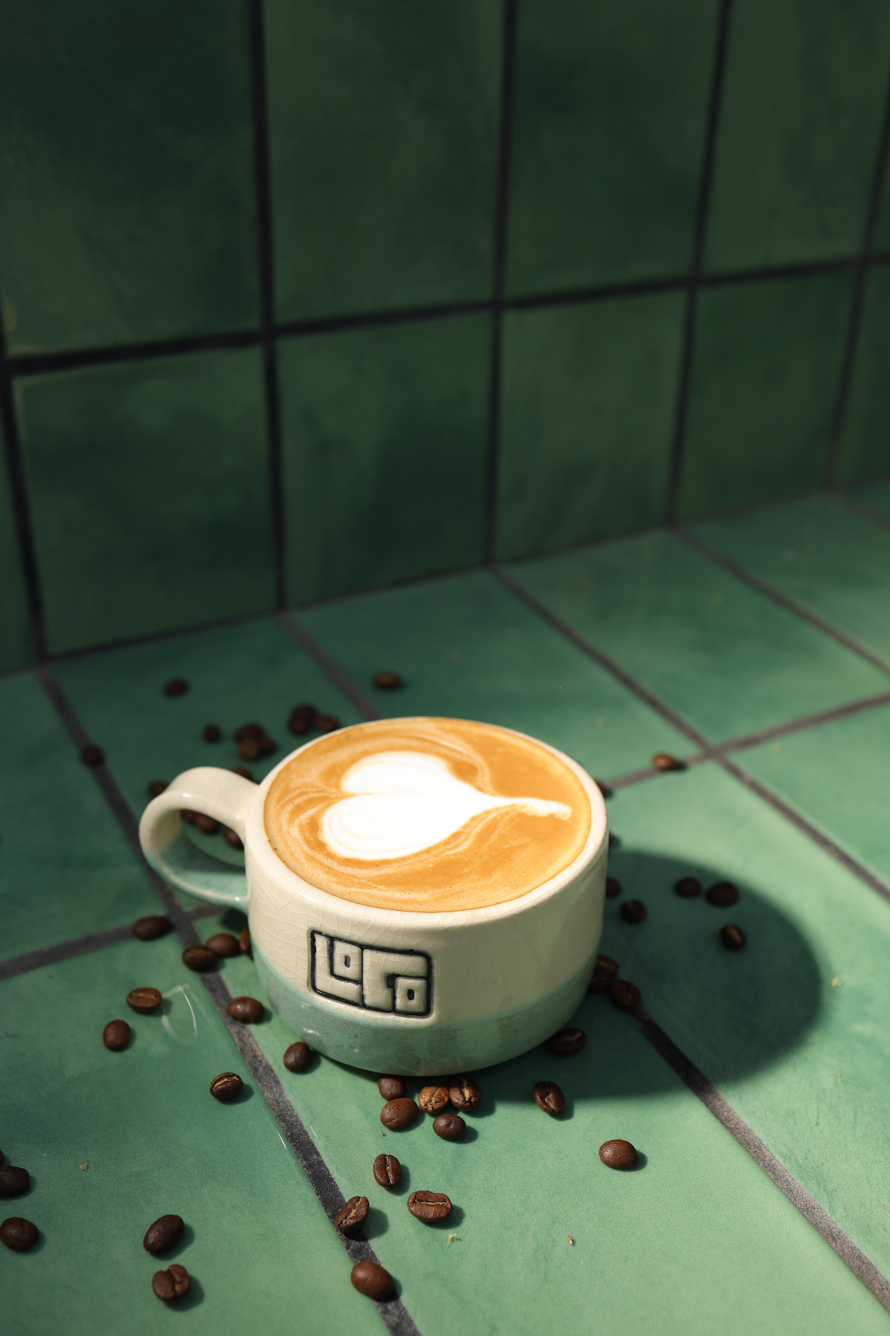 Latte in handmade Loco ceramic cup